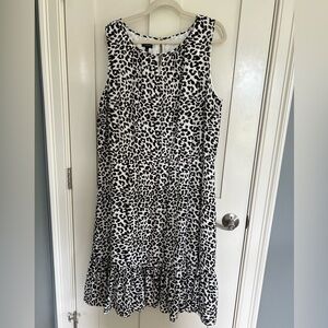 EUC Talbots Sleeveless Cheetah Print Dress